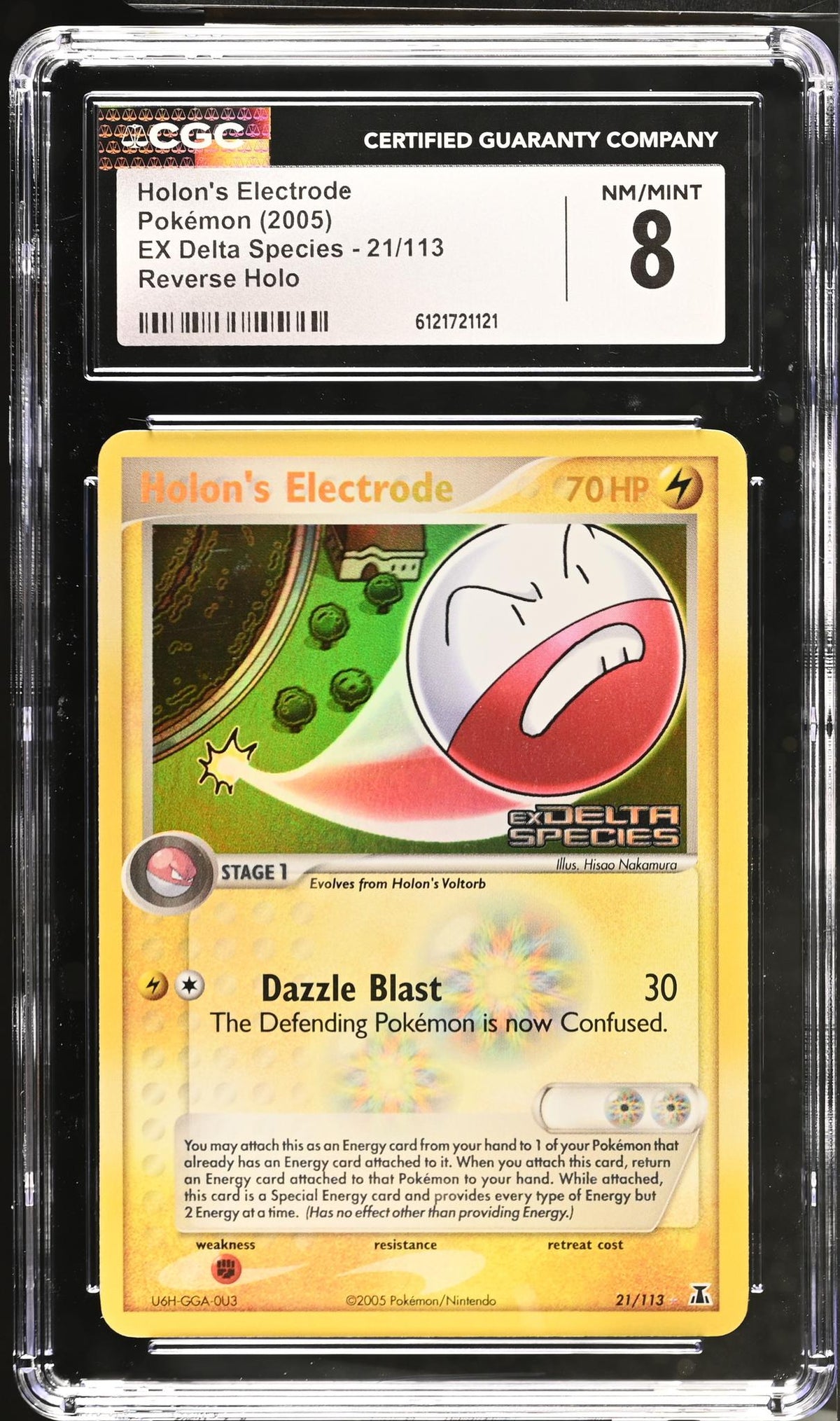 Pokémon EX Delta Species Holon's Electrode #21/113 Reverse Holo CGC 8