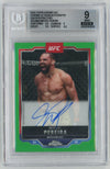 2025 Topps Chrome UFC Chrome Veteran Autographs Green Refractors Michel Pereira #CVAMA /99 BGS 9