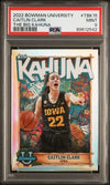 Graded 2022 Bowman Univ Caitlin Clark #TBK15 The Big Kahuna Rookie RC Basketball Card PSA 9 Mint