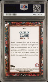 Graded 2022 Bowman Univ Caitlin Clark #TBK15 The Big Kahuna Rookie RC Basketball Card PSA 9 Mint