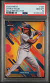 Graded 2025 Topps Finest James Wood #100 Gold Refractor /50 Rookie RC Baseball Card PSA 10 Gem Mint
