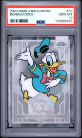 Graded 2023 Topps Chrome Disney 100 Donald Duck #86 Mickey and Friends Trading Card PSA 10 Gem Mint