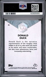 Graded 2023 Topps Chrome Disney 100 Donald Duck #86 Mickey and Friends Trading Card PSA 10 Gem Mint
