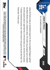 2026 Topps Now Josue De Paula #668 Red Foil /5 Top Prospect Launches 3 Run HR for 1st Career Hit Los Angeles Dodgers Rookie RC Baseball Card