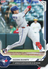 2026 Topps Now Kazuma Okamoto #649 Black Foil /10 5th Japanese Player to Record 30 Home Run Season Toronto Blue Jays Rookie RC Baseball Card