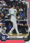 2026 Topps Now Spencer Jones #580 Red Foil /5 HR in Back to Back Games Extends Win Streak to 5 New York Yankees Rookie RC Baseball Card
