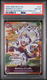 2024 One Piece Promo Offline Regional Finalist Volume 2 Monkey D. Luffy #P-041 PSA 8