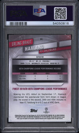 2019 Finest UEFA Champions League Refractor Erling Haaland #91 PSA 9