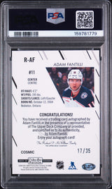 2023 O-Pee-Chee Platinum Rookie Autographs Cosmic Adam Fantilli #RAF /35 PSA 10