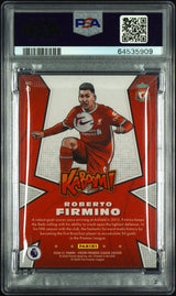 2020 Panini Prizm Premier League Kaboom Roberto Firmino #10 PSA 9