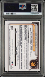 2024 Bowman Chrome Prospect Autograph Speckle Refractor Leo De Vries #CPA-LD /299 PSA 8