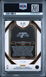 2024 Select Blue Disco Prizms Victor Wembanyama #229 /25 PSA 10