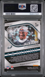 2025 Panini Prizm Autograph Silver Prizm Jalen Hurts #228 PSA 9