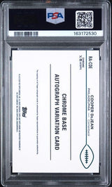 Graded 2024 Topps Chrome Cooper DeJean #RACDE Gold Geometric 50/50 Auto Rookie RC Football Card PSA 9 Auto 10 Gem Mint