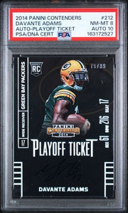 Graded 2014 Panini Contenders Davante Adams #212 Playoff Ticket Auto /99 Rookie RC Football Card PSA 10 Gem Mint