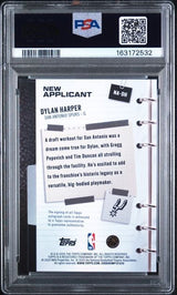 Graded 2025 Topps Dylan Harper #NA-DH New Applicant Holo Foil Auto Rookie RC Basketball PSA 9 Card PSA 10 Auto Gem Mint