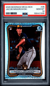 Graded 2026 Topps Bowman Mega Box Jacob Misiorowski #35 Rookie RC Baseball Card PSA 10 Gem Mint