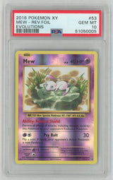 2016 Pokemon XY Evolutions Reverse Holo Mew #53 PSA 10