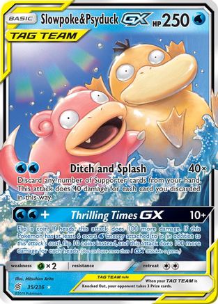 Slowpoke & Psyduck Gx (35/236) - Sm Unified Minds Holofoil
