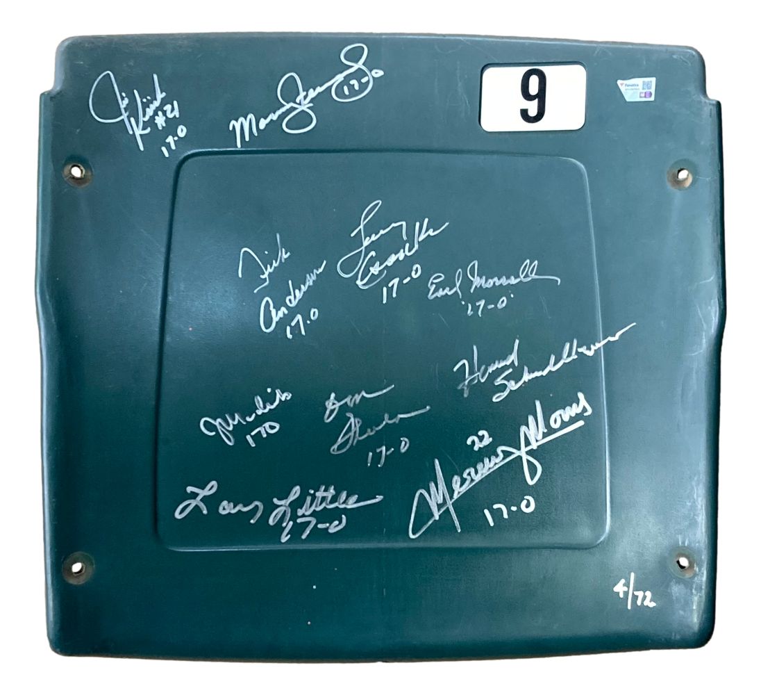 1972 Dolphins (10) Signed Stadium Seatback Shula Csonka & More LE 4/72 Fanatics