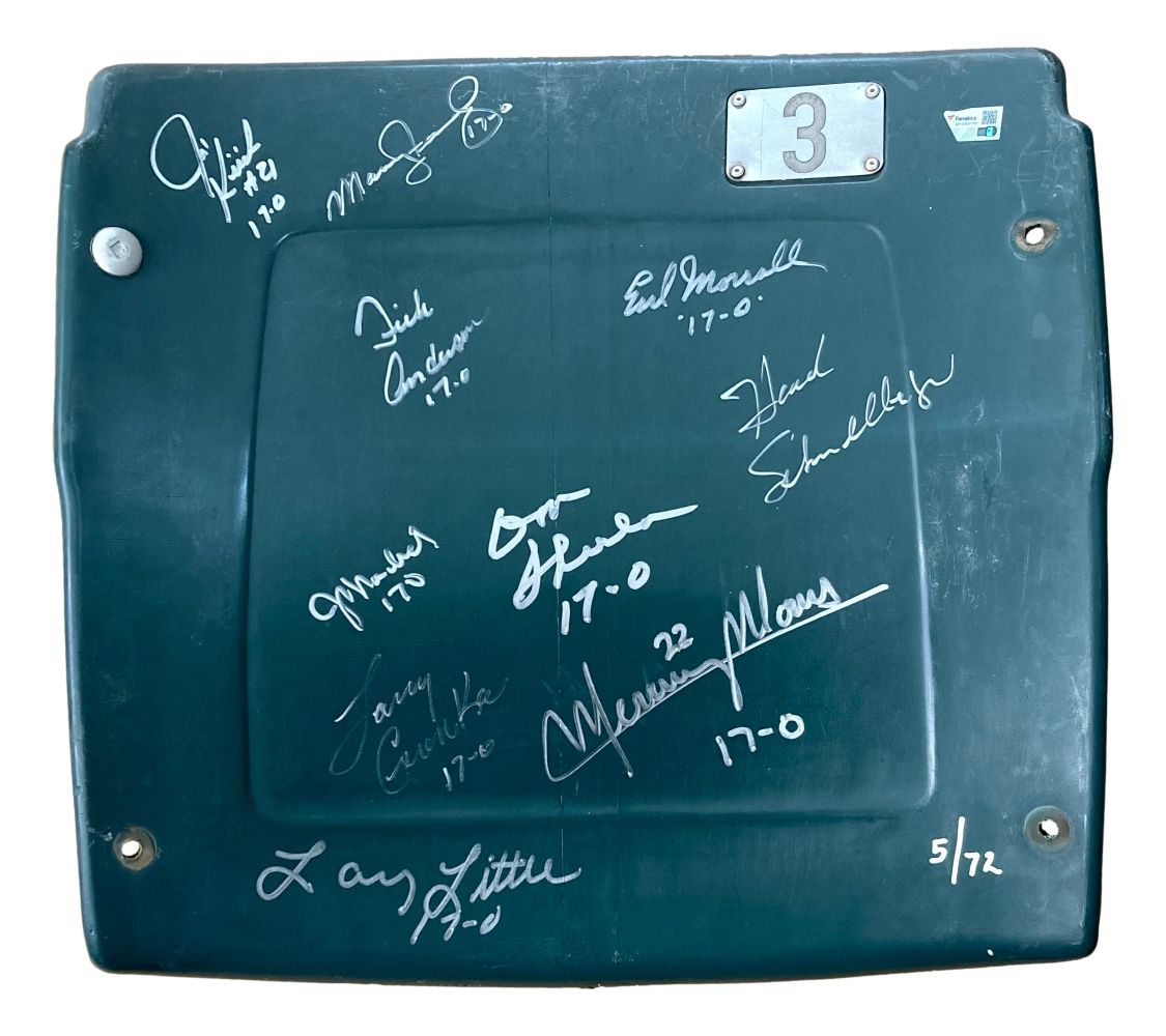 1972 Dolphins (10) Signed Stadium Seatback Shula Csonka & More LE 5/72 Fanatics