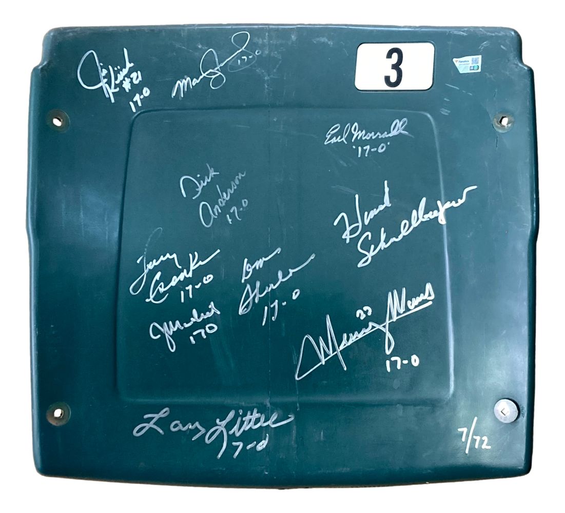 1972 Dolphins (10) Signed Stadium Seatback Shula Csonka & More LE 7/72 Fanatics