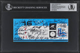 1980 Miracle On Ice USA Hockey (20) Signed Norway Game Ticket Feb16 BAS Auto 10