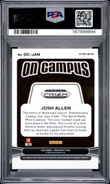 2025 PANINI PRIZM DRAFT PICKS ON CAMPUS OC-JAN JOSH ALLEN PSA 10