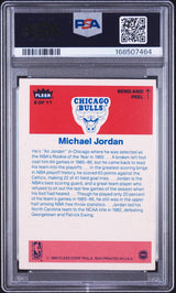 1986 Fleer Sticker 8 Michael Jordan PSA 3