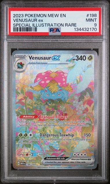 Venusaur Ex Pokémon 151 Special Illustration Rare PSA 9 #198/165