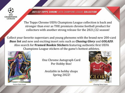 2021-22 Topps Chrome Uefa Champions League Hobby Box