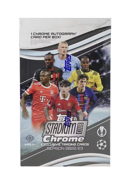 2022-23 Topps Uefa Club Competitions Stadium Club Chrome Soccer Hobby Box