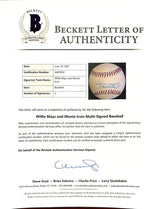 Willie Mays Monte Irvin Dual Signed Giants Baseball BAS LOA AA05932