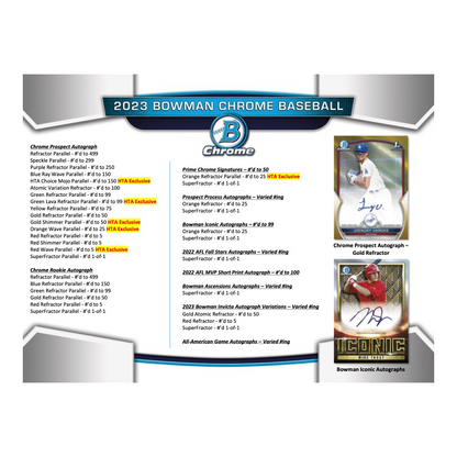 2023 Bowman Chrome Baseball Hta Jumbo Box