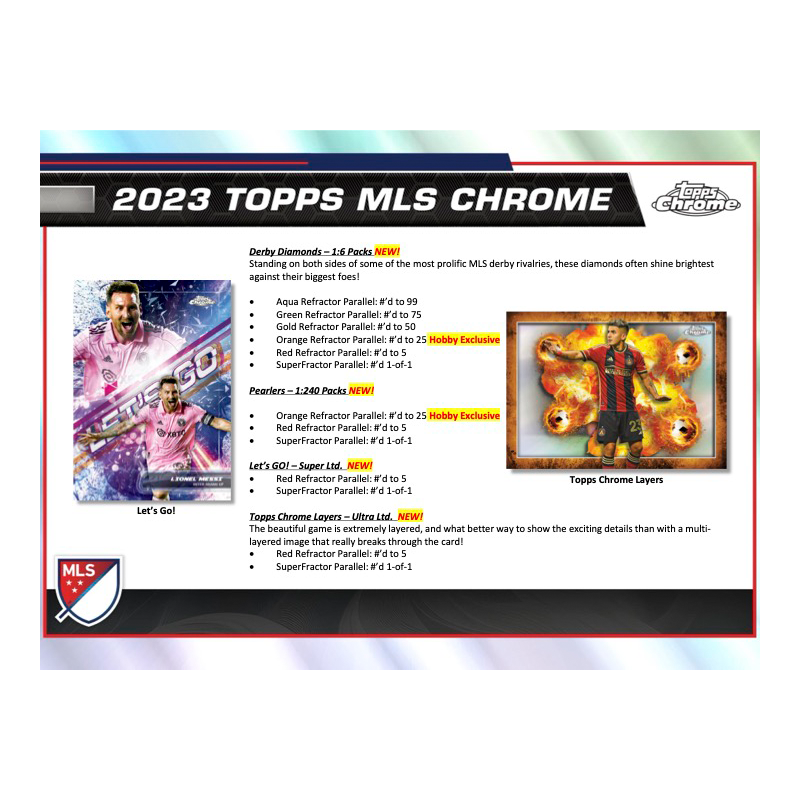 2023 Topps Chrome Mls Soccer Hobby Box