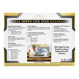 2023 Topps Five Star Baseball Hobby 8 Box Case