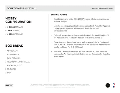 Panini - 2024/25 Court Kings Basketball (NBA) - Hobby Box