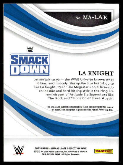 2023 Panini Immaculate Memorabilia La Knight #Ma-Lak Auto Patch /8