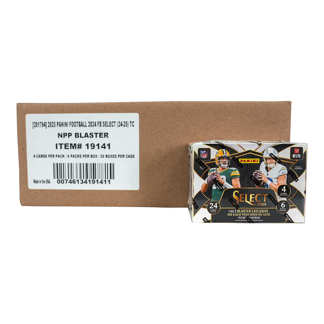 2024 Panini Select Football Blaster 20-Box Case (Red & Blue Shock)