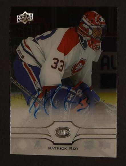 2020 Upper Deck Clear Cut Patrick Roy Auto #Cc-Pr