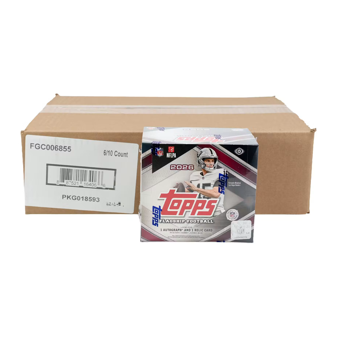 2026 Topps Flagship Football Jumbo Hobby 6-Box Case