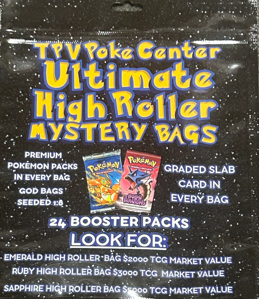 Pokemon Tpvpoke Ultimate High Roller Mastery Bag - Includes 24 Packs And 1 Graded Slab