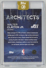 2026 Topps 3 Walter Clayton Jr. Architects Rookie RC SuperFractor 1/1 #AR-9