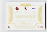2023 Panini Flawless Collegiate Lamar Jackson/Josh Allen/Joe Burrow #LP-JAB Triple Memorabilia Patch Emerald SSP /5