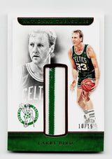 2016-17 Panini National Treasures Larry Bird Game-Used Jersey Patch #RM-LB /15 SSP