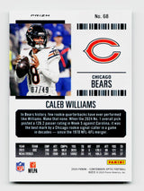 2024 Panini Contenders Optic Caleb Williams #68 Rookie Ticket RC Green Pulsar /49