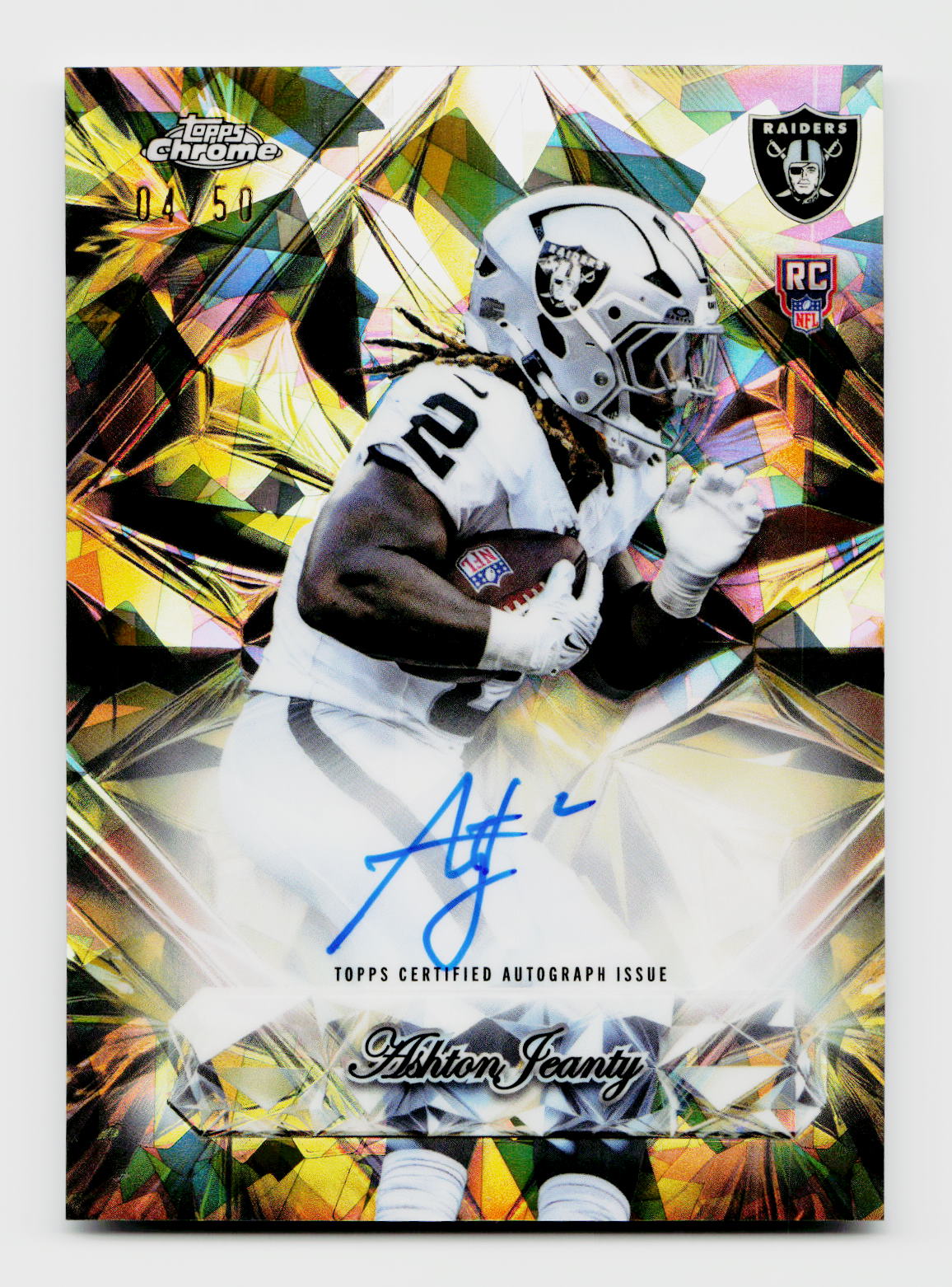 2025 Topps Chrome Sapphire Selections Ashton Jeanty #SSA-AJ Rookie RC Auto Gold /50