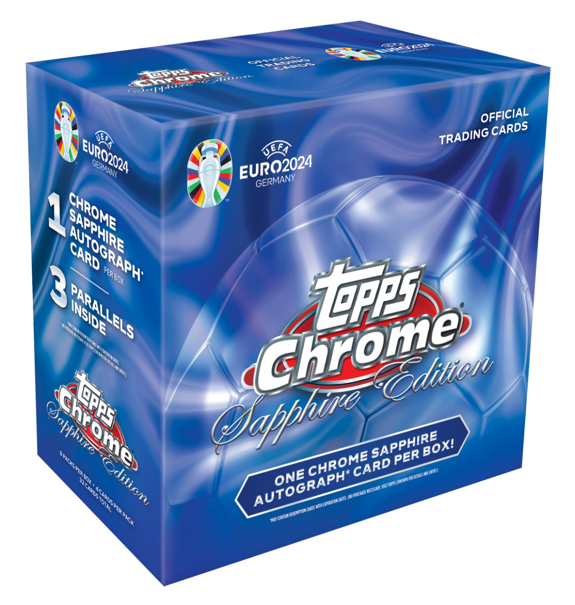 2023-24 Topps Uefa Euro Chrome Sapphire Soccer Hobby Box
