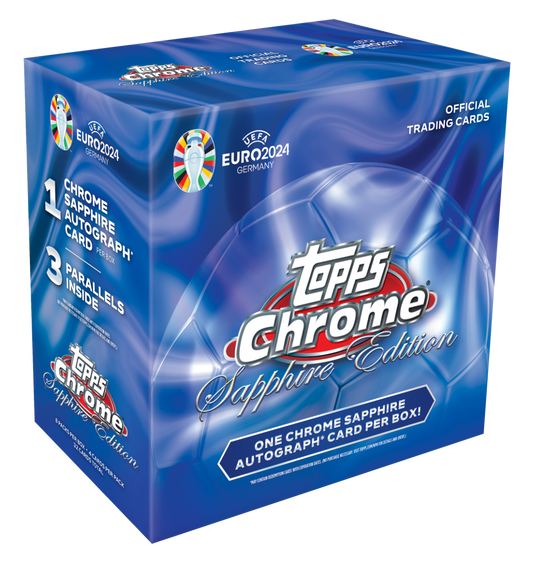 2023-24 Topps Uefa Euro Chrome Sapphire Soccer Hobby Box