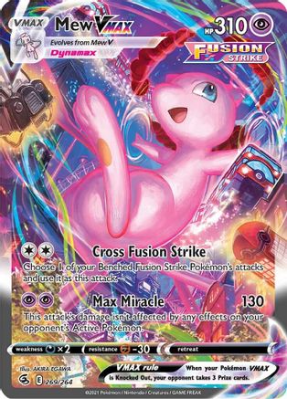 Mew Vmax (Alternate Art Secret) (269/264) - Swsh08 Fusion Strike Holofoil